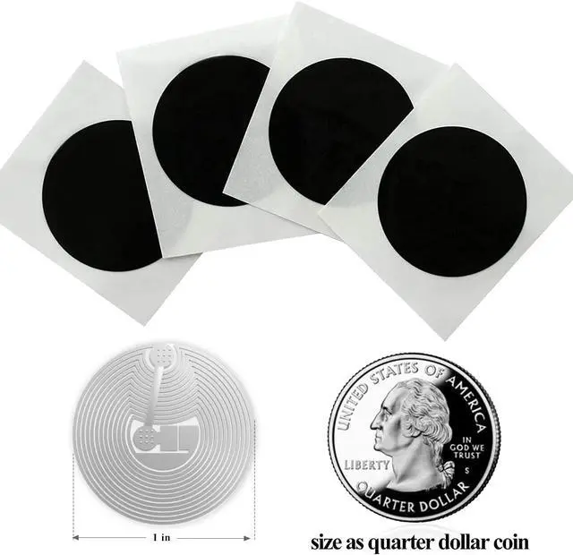 Alt view image 2 of 7 - 30pc Black NFC Sticker Round (25mm/1in) NFC Tags Programming Compatible Android Devices