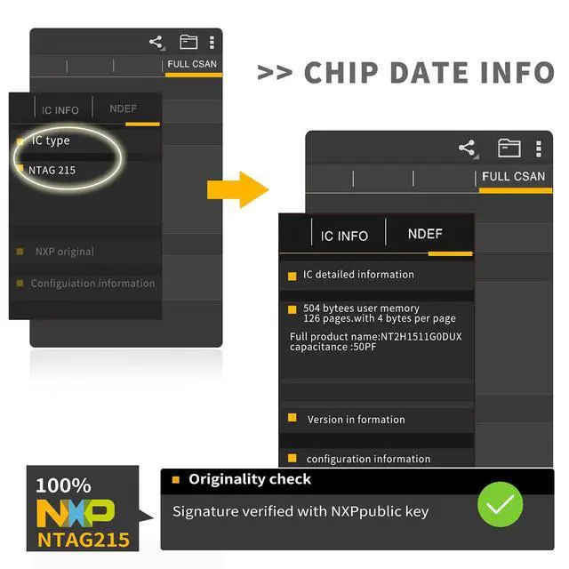 Alt view image 5 of 7 - 30pc Black NFC Sticker Round (25mm/1in) NFC Tags Programming Compatible Android Devices
