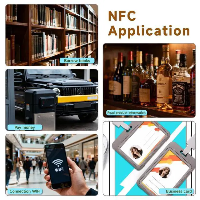 Alt view image 7 of 7 - 60pcs Ntag213 NFC Tags, 25mm Round NFC Sticker Tags Adhesive, 144 Bytes Memory, Use for Smart Home Automation, Social Sharing, Product Launch, Inventory Tracking (White, 60pcs)
