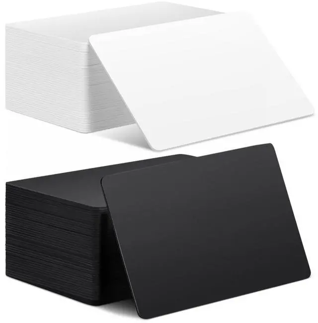 Main image of 100 Pcs White and Black Nfc Cards Blank Tags 504 Bytes Digital Programmable Business Cards Chip Compatible with Nfc Enabled Mobile Phones & Devices