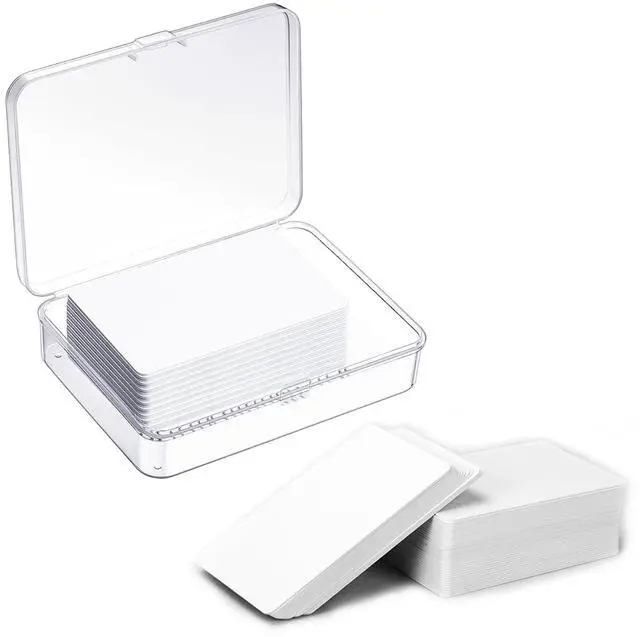 Main image of 50 PCS NFC Cards, NTAG215 Blank Waterproof 85.5 x 54mm NFT Chips, Programmable & Rewritable, Compatible with Amiibo, TagMo, iOS & Android Devices (White)