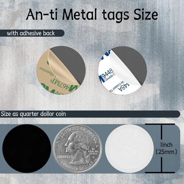 Alt view image 3 of 7 - 50pcs Ntag215 NFC Tag Anti Metal NFC Tags NFC Stickers On-Metal White NFC Stickers Compatible with Android & iPhone 504 Bytes Memory Fully Programmable