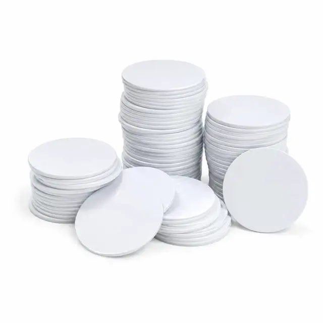 Main image of 50PCS Coin Cards NFC Tags, Blank NTAG215 NFC Cards Rewitable NFC Chip 25mm/1inch Round 215 Cards Compatible with TagMo and Amiibo and NFC Enabled Mobile Phones and Devices