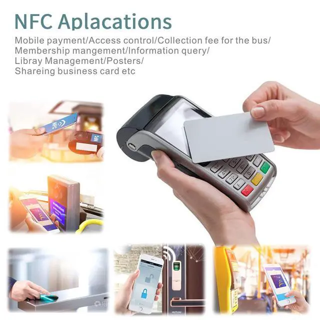 Alt view image 6 of 7 - 100 pcs NFC Cards Blank NFC Tags NTAG215 NFC 215 White NFC Cards Rewritable 504 Bytes Memory Work Perfectly with All NFC-Enabled Devices