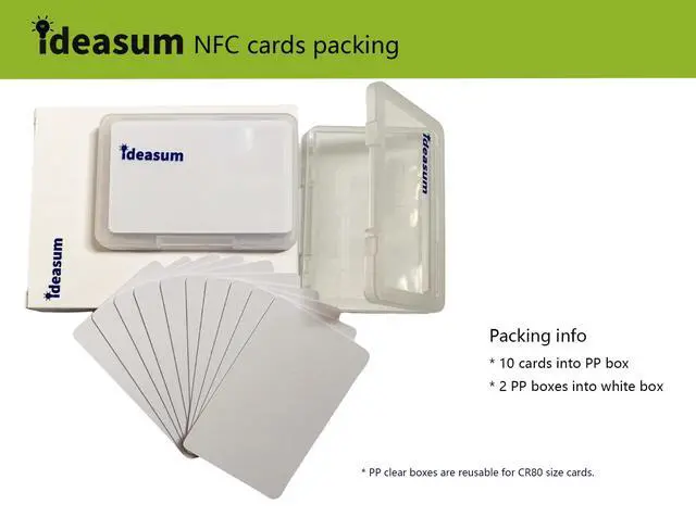 Alt view image 7 of 7 - 20 pcs White Blank NTAG215 PVC Cards with NXP NTAG215 Chips, NFC Cards for Smart Home and Smart Office,Gaming Cards, Programmable and Printable RFID Cards