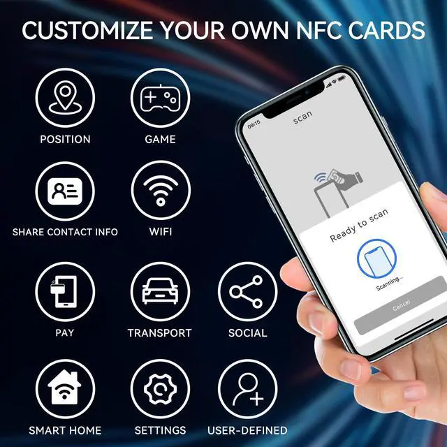 Alt view image 5 of 7 - 40PCS NFC Tags NTAG215 Chip NFC Cards, Key Tags, Programmable NFC 215 Tag Writable iOS Card CR80, 504 Bytes of Memory Compatible with Android and All NFC Enabled Devices