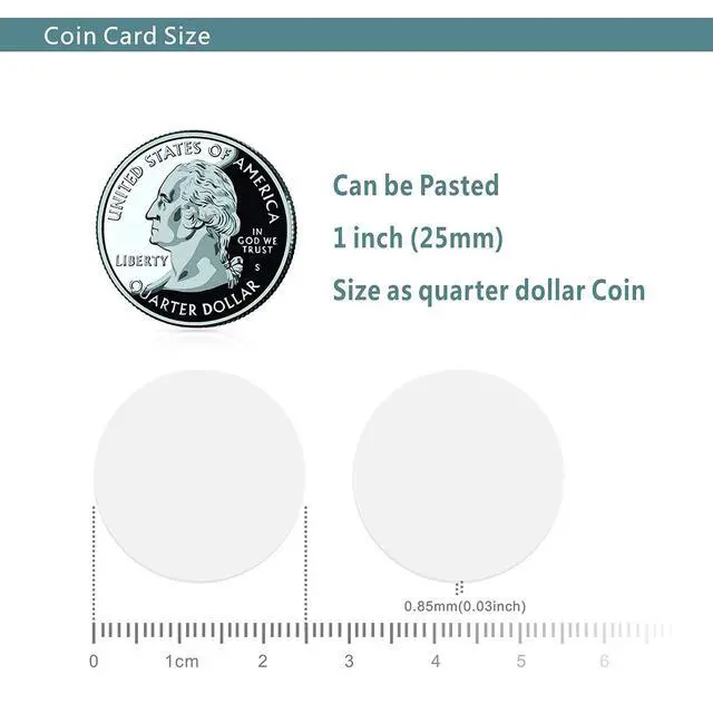 Alt view image 2 of 7 - 50pcs NFC Cards NFC Tags Ntag215 chip NFC215 tag rewritable NFC Coin Cards Compatible with Tagmo and NFC Enabled Mobile Phones and Devices, Round (25 mm/ 1 Inch)