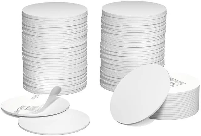 Main image of 50 Pieces NFC Tags NTAG215 NFC 215 Tags Blank NFC Coins White NFC Stickers Cards with Adhesive Back, Compatible with TagMo and NFC Enabled Devices