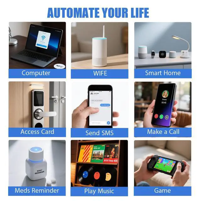 Alt view image 4 of 7 - 50pcs NFC 215 Tags Stickers, Blank Rewritable NTAG215, Game Character Cards with Adhesive Back, 504 Bytes Memory Compatible with TagMo & NFC Enabled Smart Phones Devices, (25 mm/ 1 Inch)