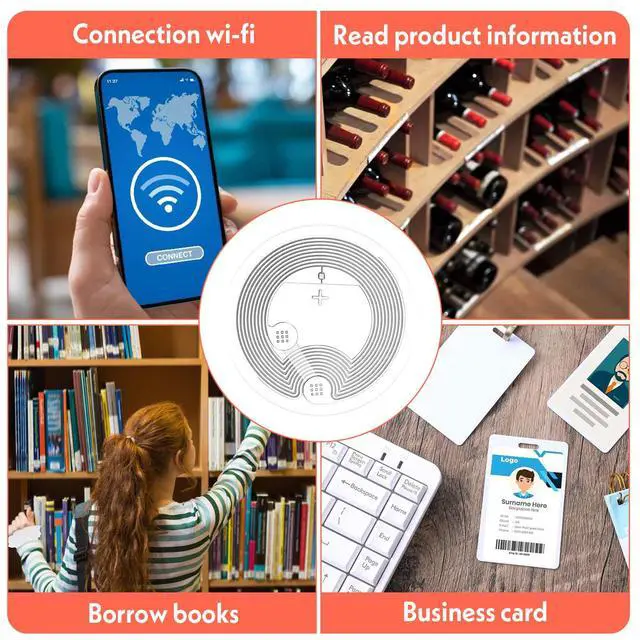 Alt view image 4 of 7 - 50 Pcs NFC Tags Sticker with Original NTAG215 Chip NFC Stickers Adhesive Labels Transparent RFID Tags Rewritable 504 Bytes Memory Suitable for All NFC-Enabled Devices and Smartphones