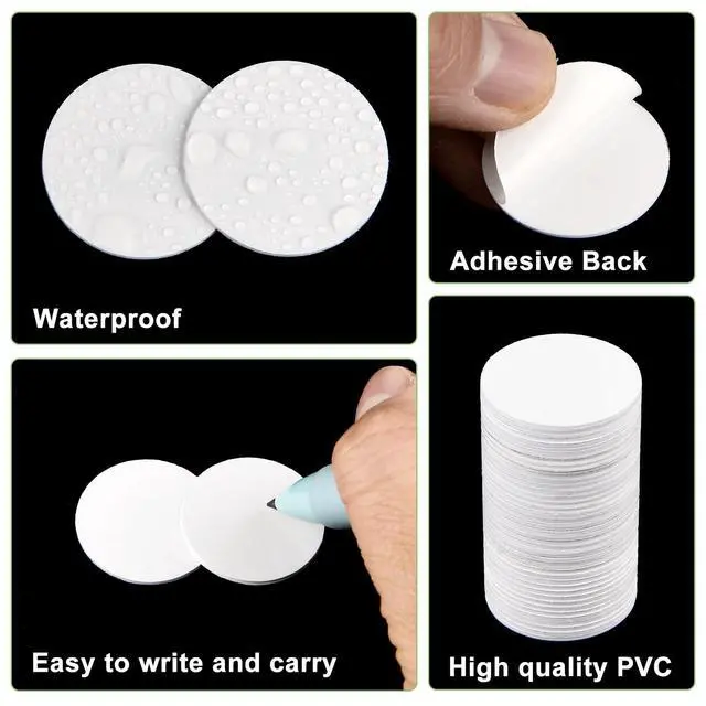 Alt view image 5 of 7 - NFC Tag Stickers White NTAG215 Tag Rewritable Round Coin NFC Cards with Adhesive Back Compatible with Mobile Phones(50Pcs)
