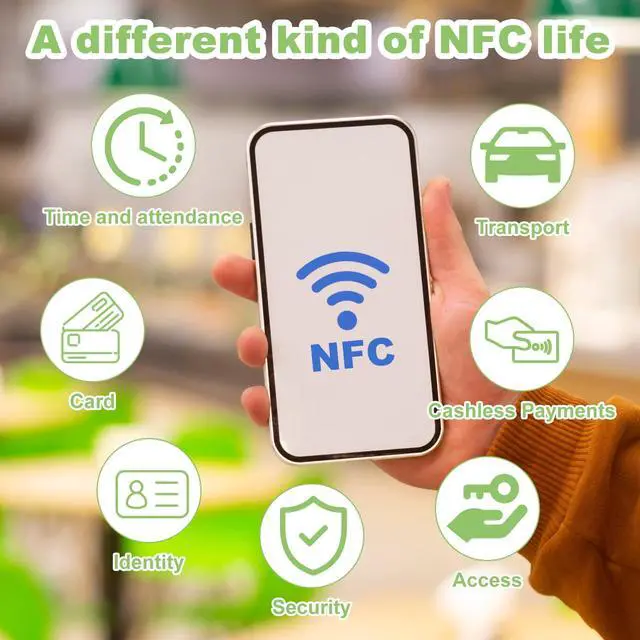 Alt view image 6 of 7 - NFC Tag Stickers White NTAG215 Tag Rewritable Round Coin NFC Cards with Adhesive Back Compatible with Mobile Phones(50Pcs)