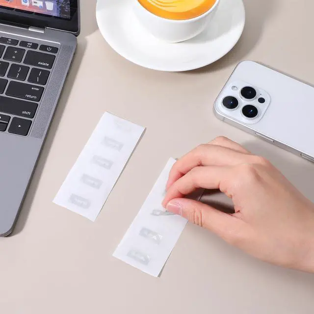 Alt view image 7 of 7 - 100 Pcs NFC Tags Stickers with NTAG213 Chip Blank Programmable NFC Sticker Rewritable Adhesive Labels RFID Tags 144 Bytes Memory
