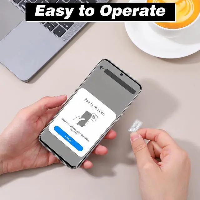 Alt view image 6 of 7 - 100 Pcs NFC Tags Stickers with NTAG213 Chip Blank Programmable NFC Sticker Rewritable Adhesive Labels RFID Tags 144 Bytes Memory