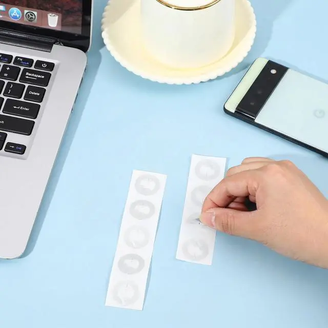 Alt view image 7 of 7 - 100 Pcs NFC Stickers Ntag215 Programmable NFC Tags Sticker Rewritable RFID Stickers 504 Bytes Memory Adhesive Labels Compatible with NFC-Enableds