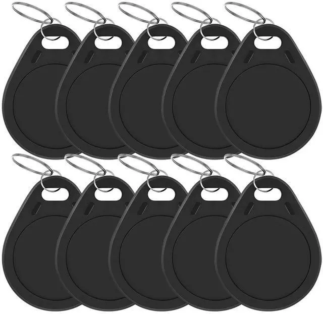 Main image of NFC Tags 215 NFC Keytags Black NFC fob Rewritable NFC 215 Tag NFC Business Card Programmable NFC Tag 504 Bytes MemoryCompatible with Android & iPhones (Black-NTAG215-3#-10PCS)