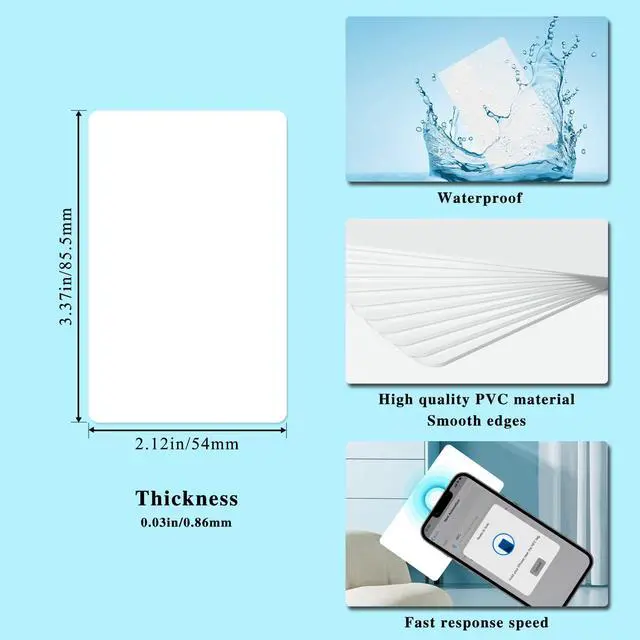 Alt view image 2 of 7 - 100pcs NFC Cards NTAG215 NFC Tags Programmable NFC Card NFC Business Card NFC 215 Rewritable NFC Tags iPhone Compatible with NFC Enabled Mobile Phones & Devices