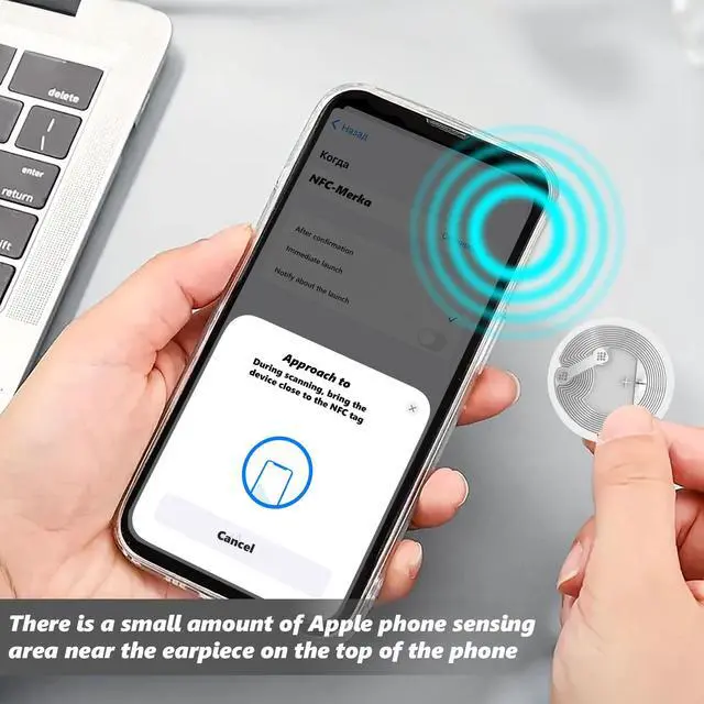 Alt view image 4 of 7 - 50pcs NFC Tags Sticker Programmable NFC Stickers Ntag215 Chip Rewritable RFID Stickers 504 Bytes Memory Adhesive Labels Compatible All NFC-Enabled