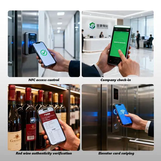 Alt view image 6 of 7 - 50pcs NFC Tags Sticker Programmable NFC Stickers Ntag215 Chip Rewritable RFID Stickers 504 Bytes Memory Adhesive Labels Compatible All NFC-Enabled