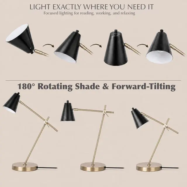Alt view image 3 of 7 - HaloBar Modern Desk Lamp, Reading Lamp for Home Office
