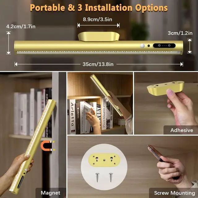 Alt view image 5 of 6 - Motion Sensor LED Light Bar Indoor,Under Cabinet Lighting Wireless