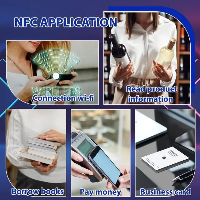 Alt view image 7 of 7 - 20 Pcs NFC Tags Sticker with Original NTAG213 Chip NFC Stickers Adhesive Labels Transparent RFID Tags Rewritable 144 Bytes Memory Suitable for All NFC-Enabled Devices and Smartphones