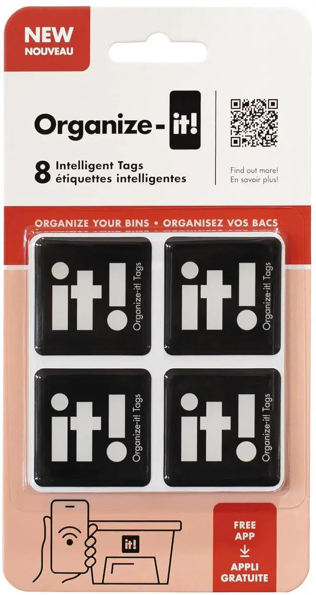 Main image of NFC Smart Labels | Scannable Weatherproof Tags for Storage Bins,Moving Containers & Organization | Free APP for Tracking Inventory on iOS/Android-Free Unlimited Cloud-Based-Family Sharing | Pack of 8