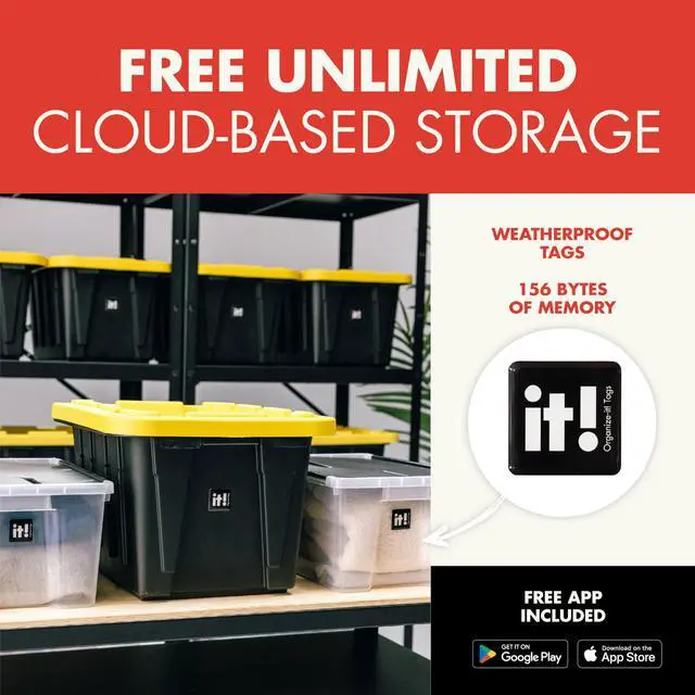 Alt view image 4 of 7 - NFC Smart Labels | Scannable Weatherproof Tags for Storage Bins,Moving Containers & Organization | Free APP for Tracking Inventory on iOS/Android-Free Unlimited Cloud-Based-Family Sharing | Pack of 8