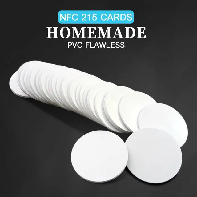 Alt view image 3 of 6 - 30 Pieces Nfc Tags Stickers Blank White Round Nfc Cards Enabled Mobile Phones and Devices