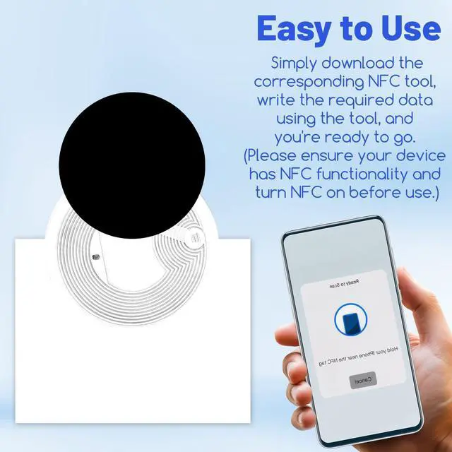 Alt view image 4 of 7 - 15Pcs NTAG215 NFC Stickers, NFC Tags NFC Stickers Blank Round Tags Programmable NFC Tag 504 Bytes Memory 13.56MHz RFID Tag for All NFC-Enabled Devices and Smartphones(25 mm/ 1 Inch)