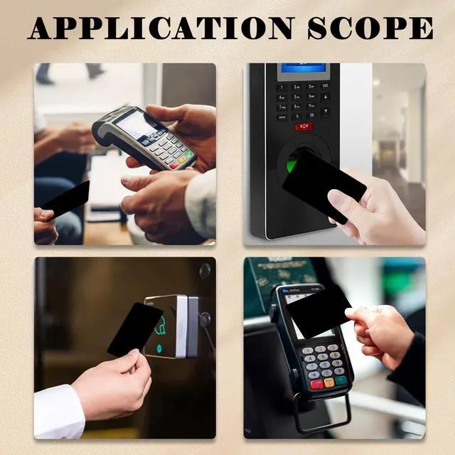 Alt view image 6 of 6 - 10pcs NFC Tags NTAG215 NFC Cards NFC Business Card Black NFC Card Programmable NFC Chip Compatible with NFC Enabled Mobile Phones & Devices