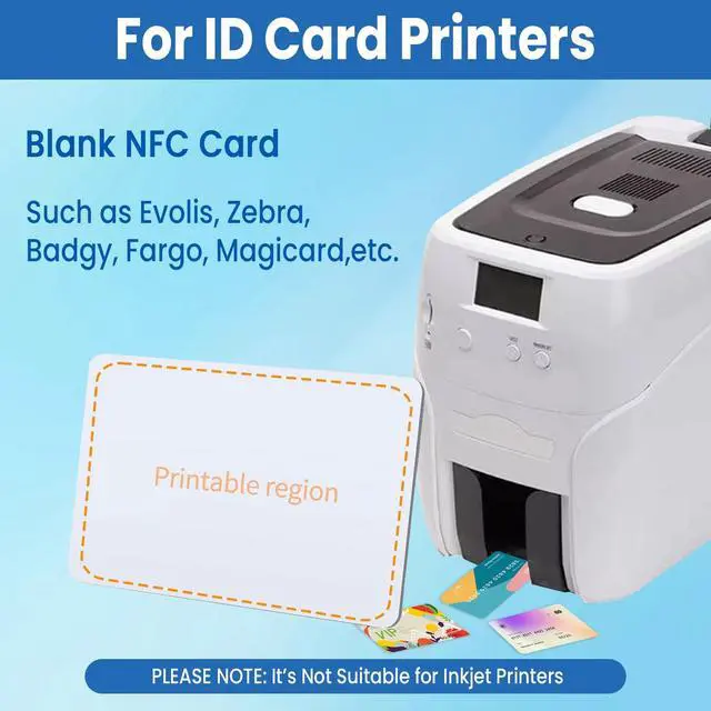 Alt view image 5 of 7 - 12pcs NFC Card NTAG215 NFC Tags Printable NFC 215 Cards Blank NFC Key Tags White ISO CR80 Cards Work with TagMo & All NFC-Enabled Devices