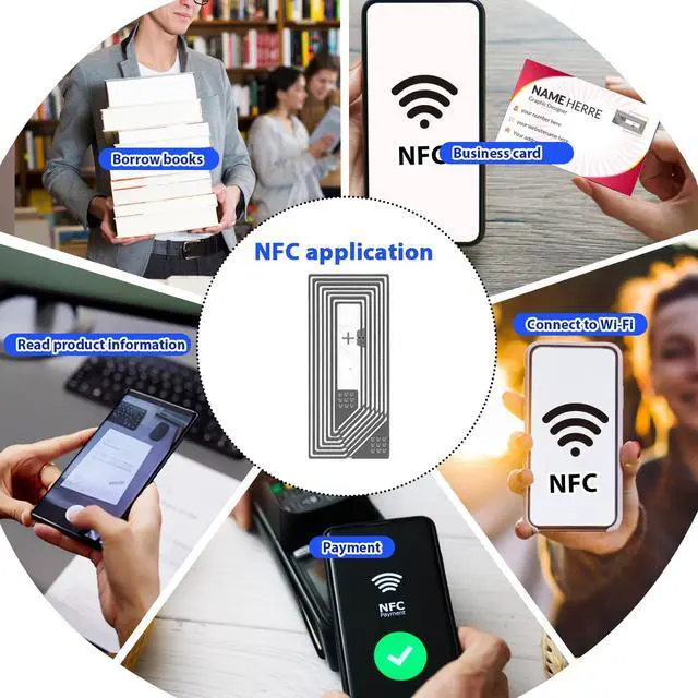 Alt view image 6 of 6 - 40 Pcs NFC Tags Sticker with Original NTAG213 Chip NFC Stickers Adhesive Labels Transparent RFID Tags Rewritable 144 Bytes Memory Suitable for All NFC-Enabled Devices and Smartphones