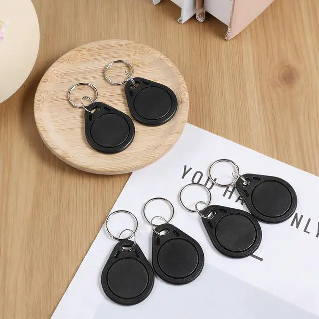 Alt view image 6 of 6 - NFC Tags Keychain NTAG215 Chip NFC Card Key Fob Business Card 504 Bytes Memory for All NFCs Enabled Devices and Smartphones (Black)
