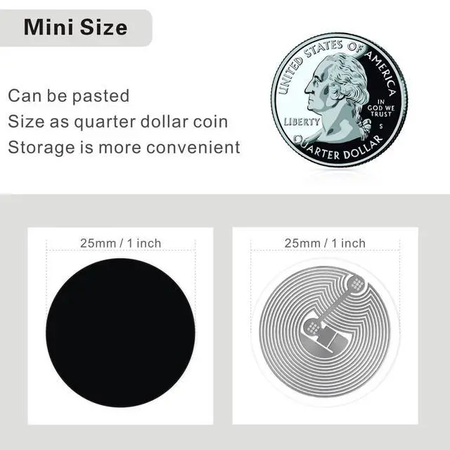 Alt view image 3 of 7 - 10PCS Black NFC Tags NTAG215 NFC Stickers NFC Lables Compatible with Android & iPhone 504 Bytes Memory Fully Programmable-Timeskey NFC