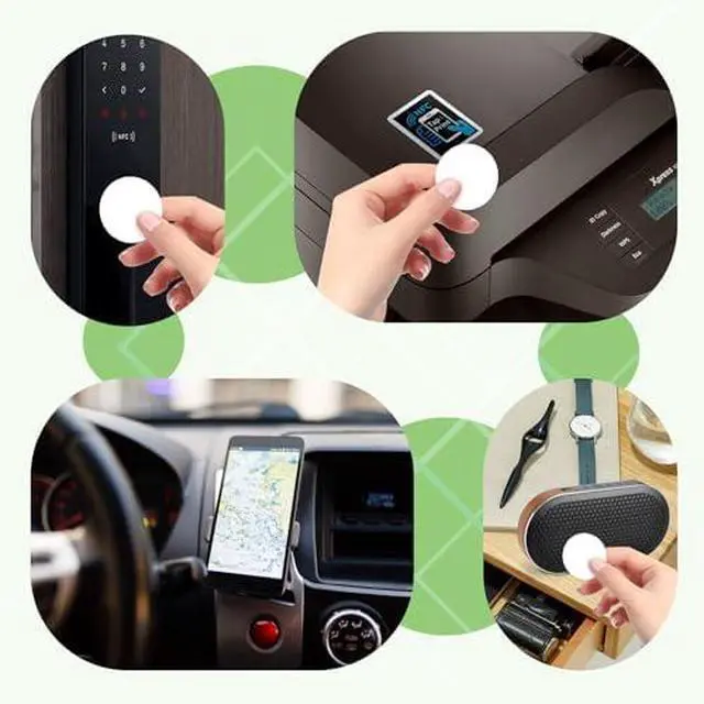 Alt view image 7 of 7 - 30 Pieces NTAG215 Tags Blank NFC 215 Tags Programmable NFC Chip NFC Cards with Adhesive Back, Compatible with TagMo and NFC Enabled Devices