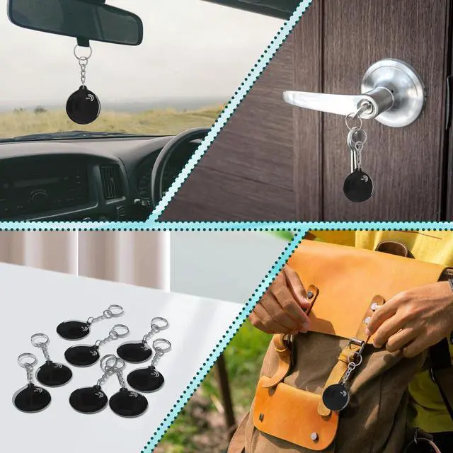 Alt view image 6 of 7 - 5pcs NFC Keyfobs Tags Black NTAG213 NFC Keychain Rewritable NFC Cards 137 Bytes Memory Compatible with All NFC-Enabled Smartphones & Device