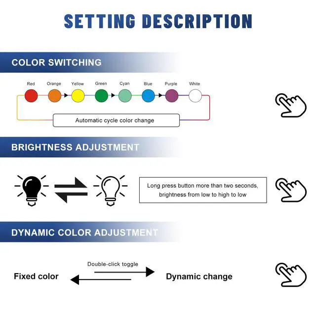 Alt view image 4 of 6 - 2 PCS USB Type C LED Car Ambient Light, 8 Colors RGB Vehicle Atmosphere Light with Adjustable Brightness, Mini USB Ambient Lamp Interior Decoration for Vehicle Home Office