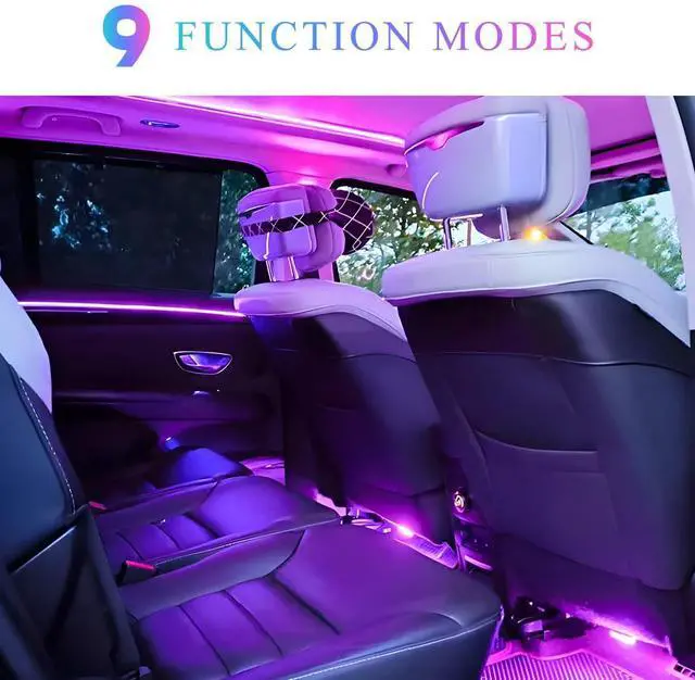 Alt view image 6 of 6 - 2 PCS USB Star Night Light, Adjustable Sound Activated Car Roof Atmosphere Lamp, Portable Romantic LED Auto Interior Ambient Light for Car, Bedroom, Party, Ceiling