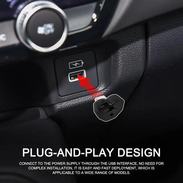 Alt view image 7 of 7 - 2PCS USB LED Car Interior Atmosphere Lamp, Car Interior Lights, 8 Colors RGB Dynamic Brightness Automotive Night Light, Auto Plug-in Mini Ambient Lighting Kit for Vehicle Home Decoration