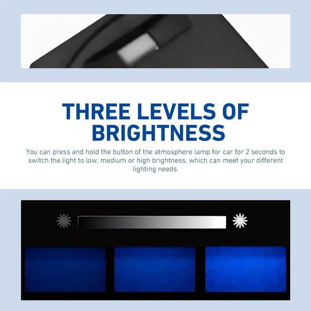 Alt view image 4 of 6 - 2PCS USB LED Car Interior Atmosphere Lamp, 8 Color RGB Mini USB LED Light, Portable Auto Ambient Lighting Kit, High Brightness Car Decor Night Light, Plug-in Interface for Car, Laptop, Office