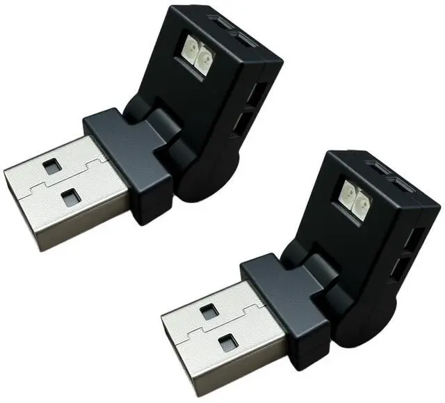 Main image of Mini USB LED Light, Portable Adjustable Brightness Car 7 Color RGB Dynamic Ambient Lights, Plug-in Auto Interior Night Atmosphere Lamp Decoration Accessories for Laptop Home(2PCS)