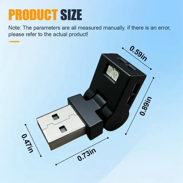 Alt view image 2 of 6 - Mini USB LED Light, Portable Adjustable Brightness Car 7 Color RGB Dynamic Ambient Lights, Plug-in Auto Interior Night Atmosphere Lamp Decoration Accessories for Laptop Home(2PCS)