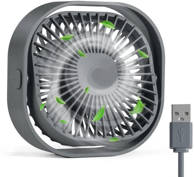 Main image of 4 Inch Small USB Desk Fan, 3-Speed Portable & 360°Rotatable Mini Cooling Fan, USB-Powered Desktop Fan for Home Office Bedroom Dorm Indoor Outdoor Summer Gift