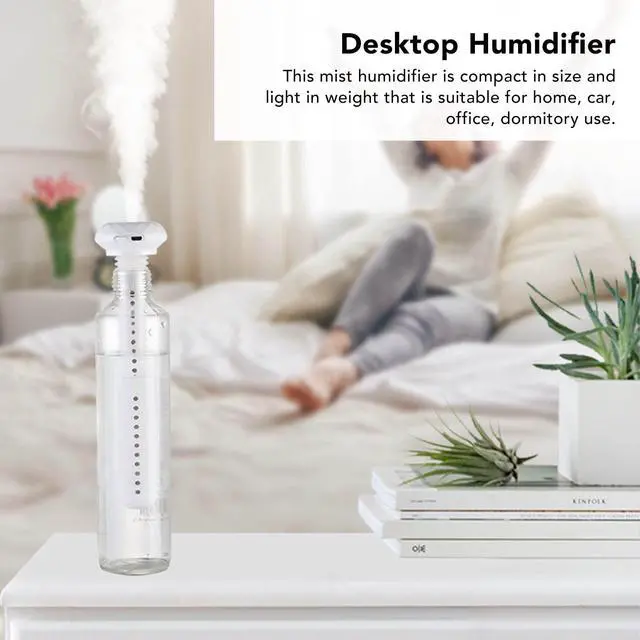 Alt view image 7 of 7 - USB Cool Mist Humidifier Tankless Mini Portable for Home Car Office