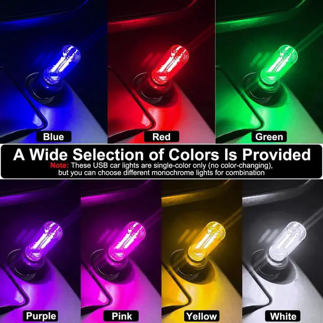 Alt view image 3 of 7 - 2 PCS Car USB Night Light Bulb, Touch Dimmable Car Interior Ambient Lights, Portable Mini USB Retro Glass Bottle Lamp Decorations for Vehicle, Bedroom, Hallway, Camping (Blue)