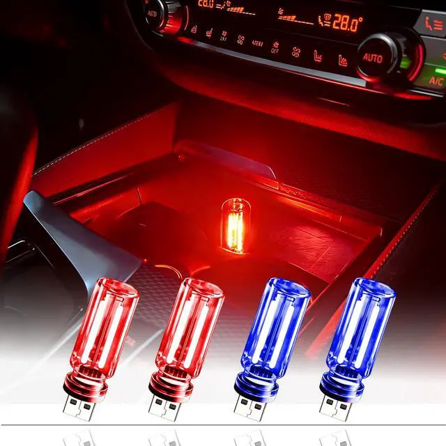 Main image of USB LED Ambient Light 4 Pack, RGB Clear Glass Mini USB Lamp Touch Control