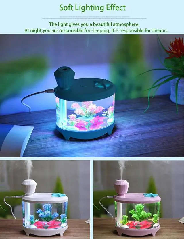 Alt view image 3 of 6 - Portable Mini Humidifier, 460ml Cool Mist Small Humidifier, USB Quiet Operation Desktop Humidifiers for Baby Bedroom Travel Office Home, 2 Mist Modes (Pink)