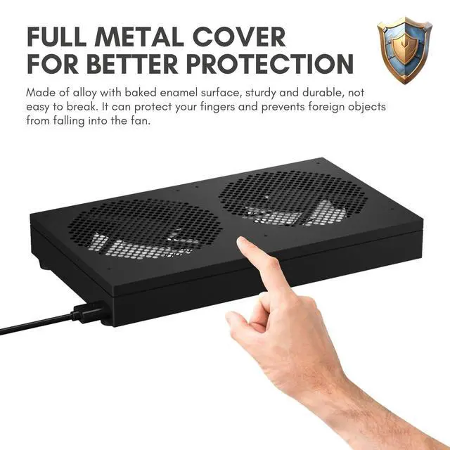 Alt view image 2 of 7 - USB Computer Cooling Fan - High Airflow for Routers, PS5, Small Electronics - Up to 1900RPM