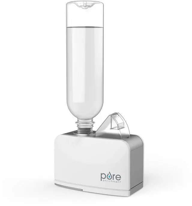 Main image of MistAire Travel - Ultrasonic Cool Mist Water Bottle Humidifier with Auto Shut-Off, Mood Light, Fold-Out Leg, and Storage Bag for Portable Use at Home, Office, Hotel, and More